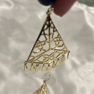 Kendra Scott gold chandelier earrings